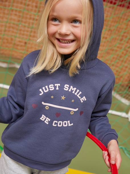 Mädchen Sport-Set: Sweatshirt & Jogginghose - blau+grau+grau/rosa - 8