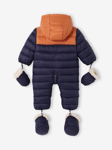 Baby Winter-Overall, Colorblock - nachtblau - 2