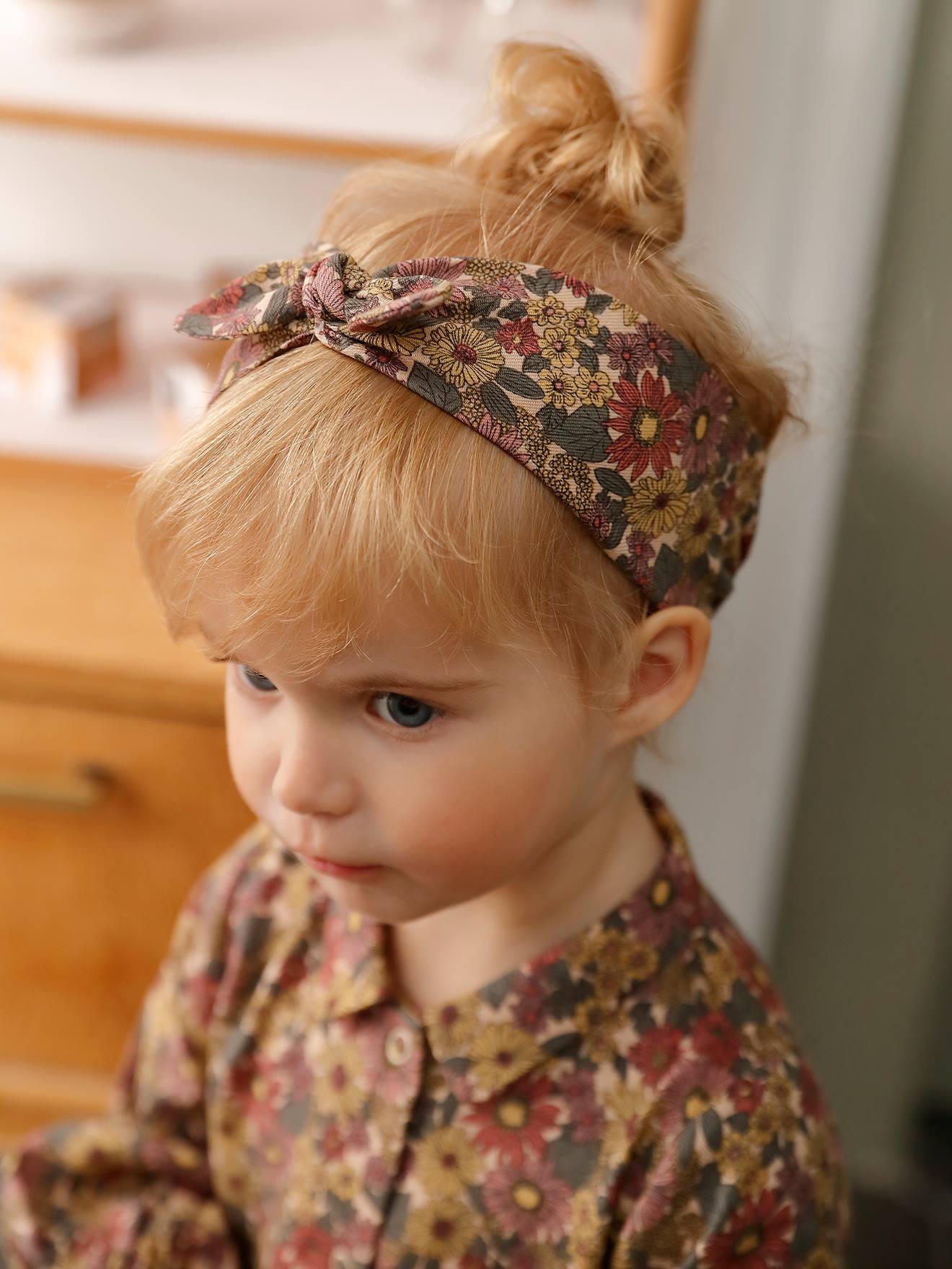Kleid Vertbaudet Mädchen Baby-Set Höschen und Haarband 