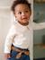 Baby Mädchen Shirt, Bubikragen mit Rüschen Oeko Tex® - dunkelrosa+hellbeige - 4