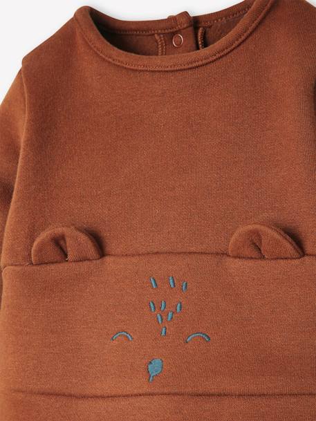 Baby Set aus Sweatshirt und Hose - grau meliert+nachtblau+hellbeige+wollweiß+pfirsich - 13