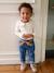 Baby Mädchen Shirt, Bubikragen mit Rüschen Oeko Tex® - dunkelrosa+hellbeige - 10