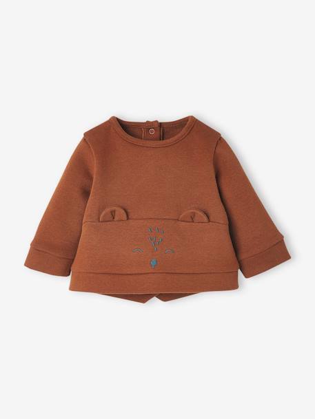 Baby Set aus Sweatshirt und Hose, personalisierbar Oeko-Tex - braun+grau meliert+nachtblau+hellbeige+pfirsich+wollweiß+pfirsich - 19