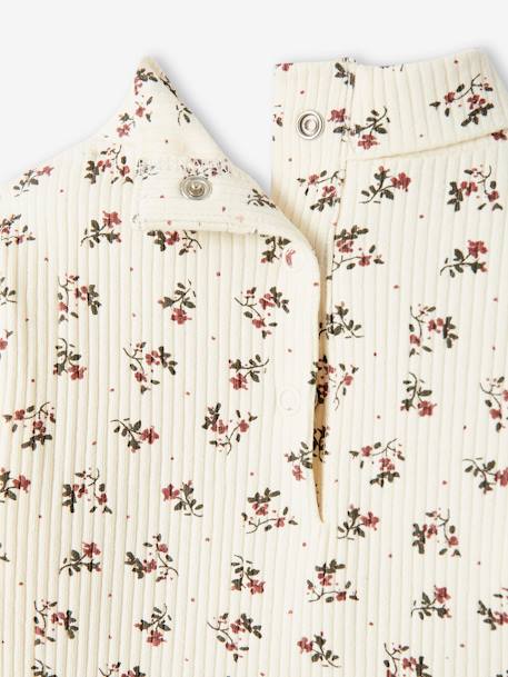 Baby Rollkragenshirt, Feinripp - braun+wollweiß - 7