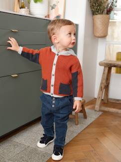 Babymode-Pullover, Strickjacken & Sweatshirts-Jungen Baby Cardigan mit Kapuze, Rippenstrick