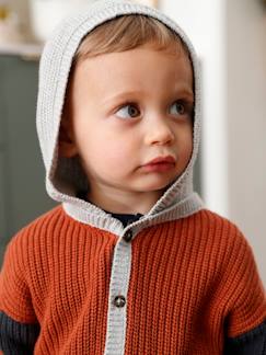 Babymode-Pullover, Strickjacken & Sweatshirts-Jungen Baby Cardigan mit Kapuze, Rippenstrick