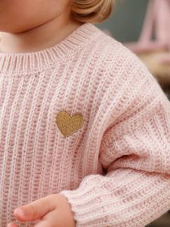 Babymode-Pullover, Strickjacken & Sweatshirts-Baby Strickpullover, Herz Oeko Tex®