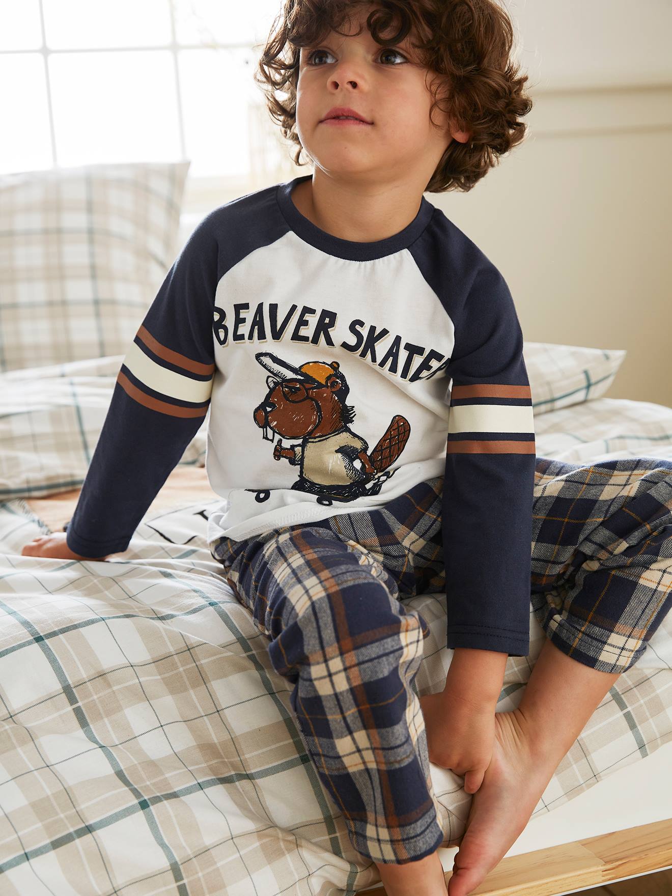 CM-Kid Schlafanzug Jungen Kurzarm Pyjama Set Baumwolle Kinder Zweiteiliger Nachtwäsche 1-7 Jahre 92-122 
