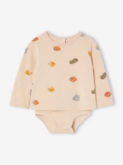 Babymode-Shirts & Rollkragenpullover-Baby Shirtbody mit langen Ärmeln