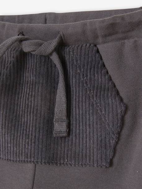 Baby Sweathose mit Tasche aus Cord - anthrazit - 3