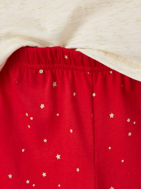 Mädchen Weihnachts-Geschenkbox: Schlafanzug & Socken Oeko-Tex - beige glanzeffekt - 5