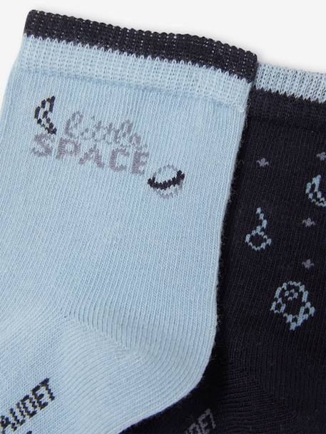 2er-Pack Jungen Baby Socken mit Weltraum-Motiven - pack dunkelblau - 2