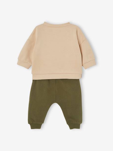 Baby-Set: Sweatshirt & Sweathose - dunkelkhaki - 5