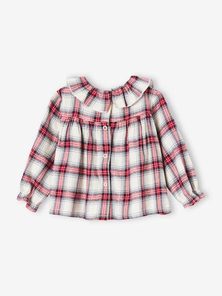 Baby Bluse mit Volantkragen - wollweiß - 2