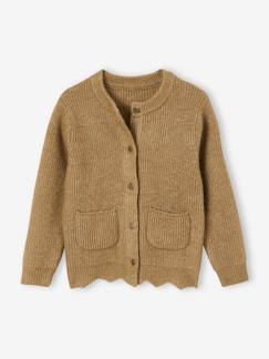 Maedchenkleidung-Pullover, Strickjacken & Sweatshirts-Strickjacken-Mädchen Cardigan mit Glanzdetails