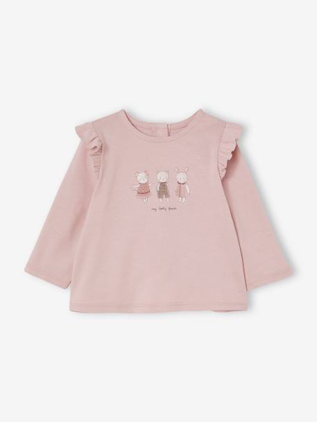 2er-Pack Baby Shirts mit Volants Oeko-Tex - zartrosa - 3