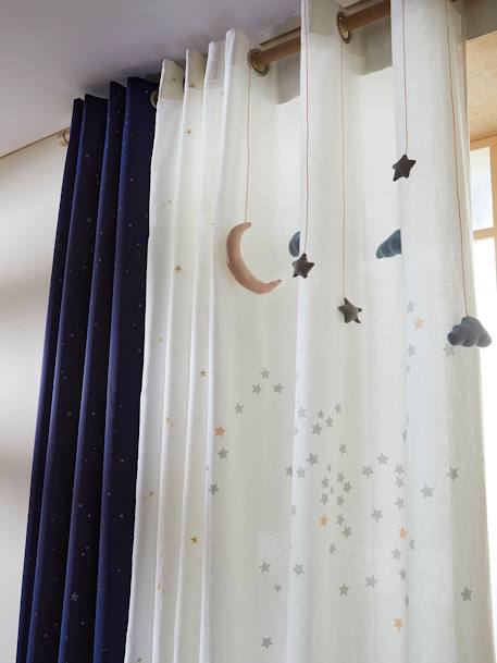 Kinderzimmer Vorhang ,,Sternennacht' - weiß - 8