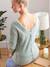 Wende-Pullover für Schwangerschaft & Stillzeit - grün+rosa - 4