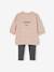Baby Set: Kleid & Leggings, personalisierbar - grün bedruckt+rosa bedruckt - 9