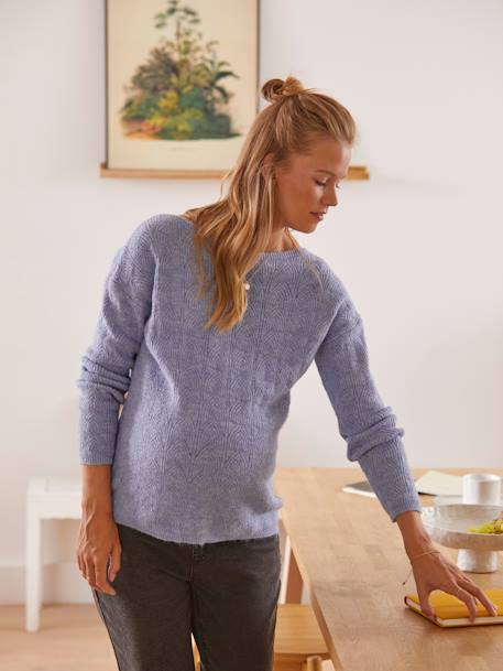 Wende-Pullover, Schwangerschaft & Stillzeit - blau - 10