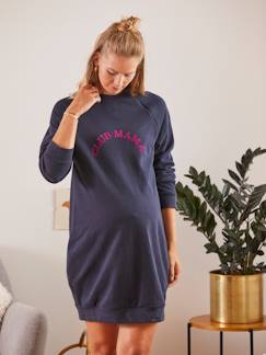 Umstandsmode-Sweatkleid mit Schriftzug, Schwangerschaft & Stillzeit