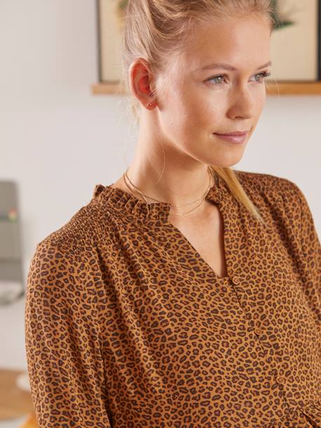 Kleid mit Animalprint für Schwangerschaft & Stillzeit - mehrfarbig leoprint - 6