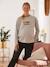 Sweatshirt mit Messageprint für Schwangerschaft & Stillzeit - grau meliert - 1