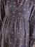 Bedrucktes Kleid für Schwangerschaft & Stillzeit, Musselin - grau+schwarz punkte - 7