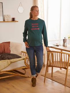 Umstandsmode-Pullover & Strickjacken-Sweatshirt für Schwangerschaft & Stillzeit, Schriftzug Oeko Tex