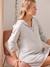 Sweatkleid für Schwangerschaft & Stillzeit - grau meliert - 9