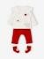 Weihnachtliches Baby-Set: Sweatshirt, Hose & Socken - wollweiß - 1