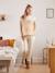 Shirt mit Volantkragen, Schwangerschaft & Stillzeit - beige/schwarz+camelfarben gestreift - 10