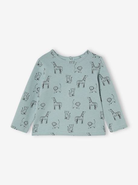 Baby-Set: Shirt & Latzhose, personalisierbar - dunkelgrau meliert+graublau+karamell - 2