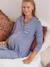 Nachthemd, Schwangerschaft & Stillzeit - blau/grau+rosa - 4