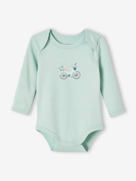 5er-Pack Baby Langarm-Bodys, Schlupfform Oeko-Tex - pack rosa/grau - 6
