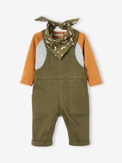 Babymode-Jumpsuits & Latzhosen-Baby-Set: Latzhose, Shirt & Halstuch