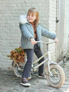 Maedchenkleidung-Hosen-Mädchen Flared-Jeans mit Stickereien, Bundweite verstellbar