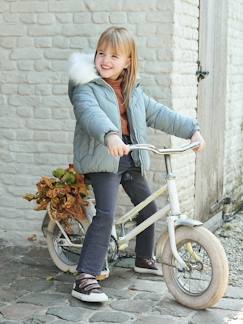 Maedchenkleidung-Mädchen Steppjacke mit Kapuze & Recyclingmaterial