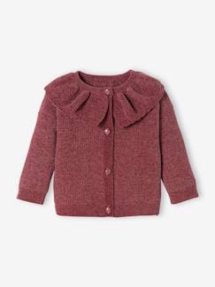 Babymode-Baby Strickjacke mit Kragen
