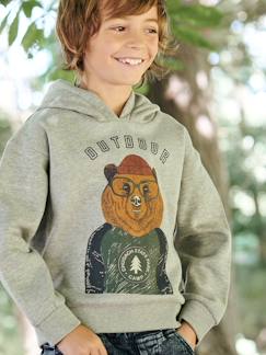 Jungenkleidung-Pullover, Strickjacken, Sweatshirts-Jungen Kapuzensweatshirt, Print vorn
