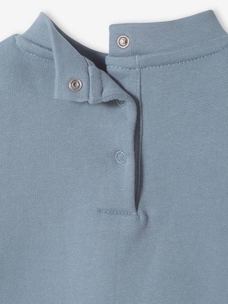 Baby Sweatshirt Oeko-Tex, personalisierbar - blaugrau+bronze - 5