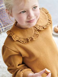 Maedchenkleidung-Pullover, Strickjacken & Sweatshirts-Mädchen Sweatshirt mit Bubikragen