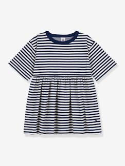 Maedchenkleidung-Mädchen Kleid mit 3/4-Ärmeln PETIT BATEAU