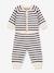 Baby-Set: Strickjacke & Hose PETIT BATEAU, Wolle/Baumwolle - weiß bedruckt - 1