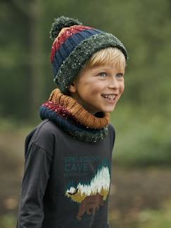 Jungenkleidung-Accessoires-Mützen, Schals & Handschuhe-Jungen Strickmütze, Streifen