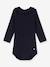 Baby Body mit Volantkragen PETIT BATEAU, Bio-Baumwolle - marine - 1