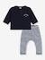 Baby Geschenk-Set: Shirt & Hose PETIT BATEAU - marine - 4