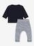 Baby Geschenk-Set: Shirt & Hose PETIT BATEAU - marine - 2