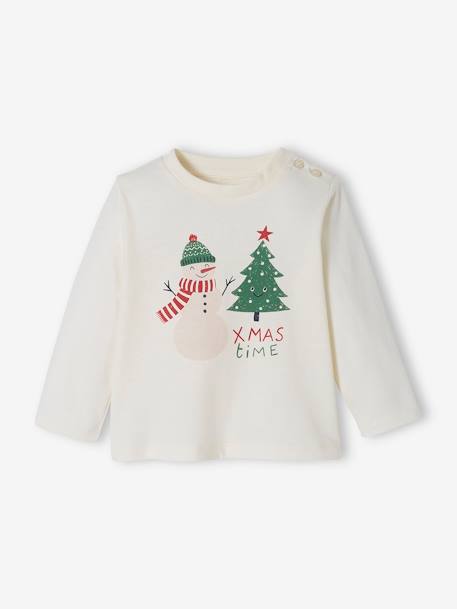 Baby Weihnachts-Shirt „Christmas Time“ - wollweiß - 1