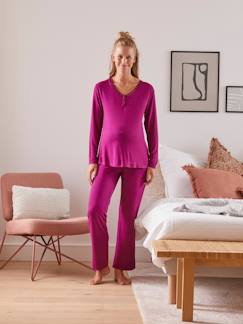 Umstandsmode-Stillmode-Schlafanzug für Schwangerschaft & Stillzeit